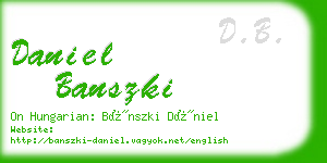 daniel banszki business card